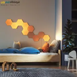 پنل روشنایی شش ضلعی هوشمند 10 تکه نانولیف طرح چوب Nanoleaf Elements Hexagons Wood Look Starter Kit (10 Panels)