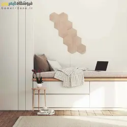 پنل روشنایی شش ضلعی هوشمند 10 تکه نانولیف طرح چوب Nanoleaf Elements Hexagons Wood Look Starter Kit (10 Panels)