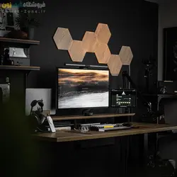 پنل روشنایی شش ضلعی هوشمند 7 تکه نانولیف طرح چوب Nanoleaf Elements Hexagons Wood Look Starter Kit (7 Panels)