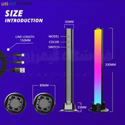 لایت بار رومیزی هوشمند بلوتوث RGBIC Desktop Atmosphere Smart Bluetooth LED Light Bar