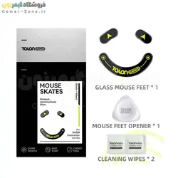 اسکیت شیشه ای (گلس) تالون گیمز مناسب برای موس ریزر دث ادر V3 پرو TalonGames Premium Tempered Glass Mouse Feet/Skates for Razer DeathAdder V3 / V3 Pro