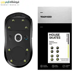 اسکیت شیشه ای (گلس) تالون گیمز مناسب برای انواع موس گیمینگ TalonGames Premium Tempered Glass Mouse Feet/Skates Universal Design Diameter 6mm Dots