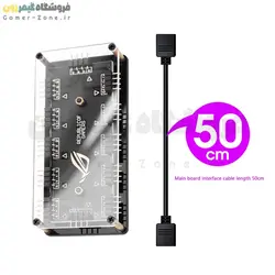 اسپلیتر و هاب نورپردازی 4 پین کیس RGB Splitter Hub (12V 4Pin) with Extension Cable