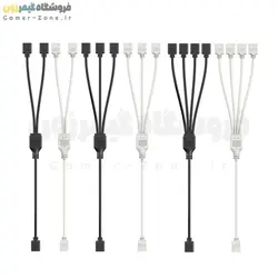 کابل اسپلیتر 3 پین نورپردازی مادربورد مدل 1 به 5 Uxcell 5V 3-Pin 1 to 5 ARGB Splitter Cable