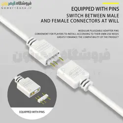 کابل اسپلیتر 3 پین نورپردازی مادربورد مدل 1 به 2 Uxcell 5V 3-Pin 1 to 2 ARGB Splitter Cable