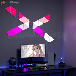 پنل روشنایی دیواری هوشمند مثلثی Triangle LED Lights RGBIC (WiFi/Bluetooth) Wall Panels