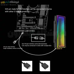 هیتسینک و خنک کننده حافظه SSD اینترنال مدل ARGB Infinity Mirror M.2 SSD Heatsink Cooler
