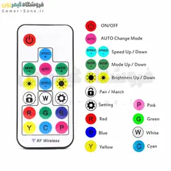 کنترلر ARGB فن و نورپردازی داخل کیس مدل ARGB 5V 3Pin Controller (SATA / USB / 4-Pin) with Remote Control