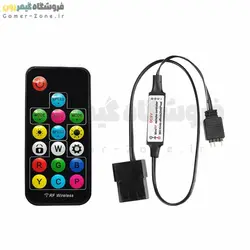 کنترلر ARGB فن و نورپردازی داخل کیس مدل ARGB 5V 3Pin Controller (SATA / USB / 4-Pin) with Remote Control
