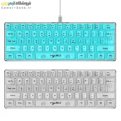 کیبورد گیمینگ بدنه شفاف اچ ایکس اس جی مدل HXSJ V700T RGB Fully Transparent Gaming Keyboard