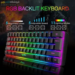 موس و کیبورد گیمینگ اچ ایکس اس جی مدل HXSJ V700 + J900 RGB Gaming Keyboard and Mouse Combo