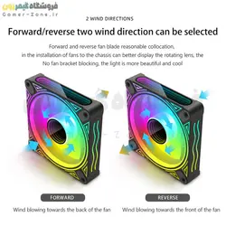 فن کیس کول مون مدل CoolMoon DM1 ARGB 12CM Case Fan PWM Temperature Control