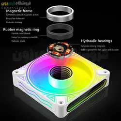 فن کیس کول مون مدل CoolMoon DM1 ARGB 12CM Case Fan PWM Temperature Control