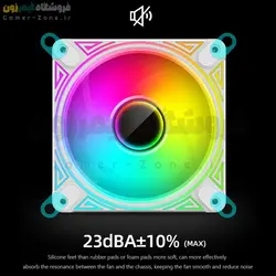 فن کیس کول مون مدل CoolMoon DM1 ARGB 12CM Case Fan PWM Temperature Control