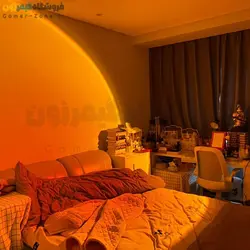 لامپ پروژکتوری رنگین کمانی مدل RGB Rainbow Projection Led Lamp + Remote Control