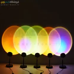 لامپ پروژکتوری رنگین کمانی مدل RGB Rainbow Projection Led Lamp + Remote Control