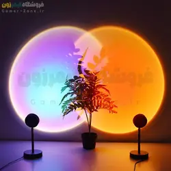 لامپ پروژکتوری رنگین کمانی مدل RGB Rainbow Projection Led Lamp + Remote Control
