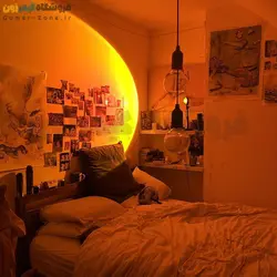 لامپ پروژکتوری رنگین کمانی مدل RGB Rainbow Projection Led Lamp + Remote Control