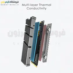 هیتسینک و خنک کننده حافظه SSD اینترنال مناسب کامپیوتر مدل JEYI Warship Pro II (Gen.2) M.2 SSD Heatsink Cooler