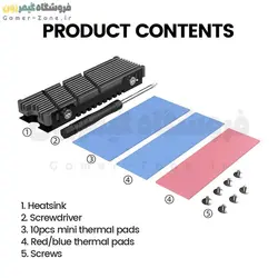 هیتسینک و خنک کننده حافظه SSD اینترنال مناسب کامپیوتر مدل JEYI Warship Pro II (Gen.2) M.2 SSD Heatsink Cooler