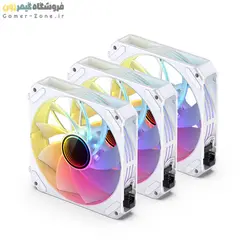 پک 3 عددی فن خنک کننده کیس بدون سیم جونزبو مدل Jonsbo ZG-120 Triple Wire-free Splicing ARGB PWM 120mm Case Fan