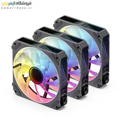 پک 3 عددی فن خنک کننده کیس بدون سیم جونزبو مدل Jonsbo ZG-120 Triple Wire-free Splicing ARGB PWM 120mm Case Fan