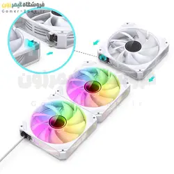 پک 3 عددی فن خنک کننده کیس بدون سیم جونزبو مدل Jonsbo ZG-120 Triple Wire-free Splicing ARGB PWM 120mm Case Fan