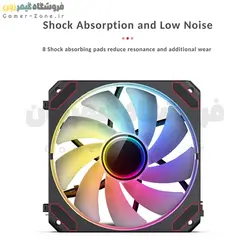 پک 3 عددی فن خنک کننده کیس بدون سیم جونزبو مدل Jonsbo ZG-120 Triple Wire-free Splicing ARGB PWM 120mm Case Fan