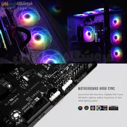 فن خنک کننده کیس اسلیم (نازک) آی دی کولینگ مدل ID-COOLING NO-12015-XT ARGB Slim 12CM Case Fan PWM Temperature Control