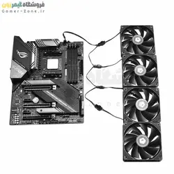 کابل اسپلیتر 4 پین PWM فن مادربورد آی دی کولینگ مدل ID-COOLING FS-04 4-Pin PWM Fan Splitter Cable