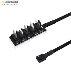 اسپلیتر و هاب 4 پین PWM فن مادربورد مدل 5 پورت 4Pin PWM Fan Splitter Hub