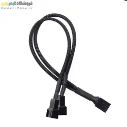 کابل اسپلیتر و تبدیل 4 پین PWM فن مادربورد مدل 1 به 2 4Pin PWM Fan Splitter Adapter Cable (1 to 2 Converter)