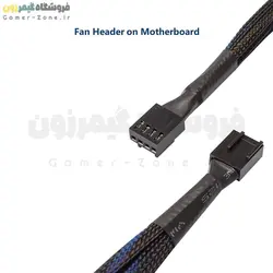 کابل اسپلیتر و تبدیل 4 پین PWM فن مادربورد مدل 1 به 2 4Pin PWM Fan Splitter Adapter Cable (1 to 2 Converter)