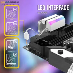 رابط 90 درجه 24 پین مادربورد ایزی مدل EZDIY-FAB ARGB ATX 24-Pin 90 Degree Power Connector