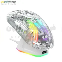 موس گیمینگ بی سیم اتک شارک + داک شارژ مدل ATTACK SHARK X2 RGB / X2 Pro RGB Wireless Gaming Mouse + RGB Charging Dock