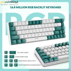 کیبورد گیمینگ مکانیکال زیولنگ مدل ZIYOU LANG T8 RGB Mechanical Gaming Keyboard