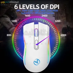 موس گیمینگ بی سیم اچ ایکس اس جی مدل HXSJ T69 Wireless Optical Gaming Mouse