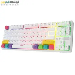 کیبورد گیمینگ بی سیم مکانیکال ایجز مدل Ajazz K870T RGB Wireless Mechanical Gaming Keyboard