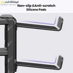 استند و پایه نگهدارنده هدست/هدفون و دسته بازی مدل Under Desk Design Headset / Headphone Hanger Hook Holder with Controller Stand
