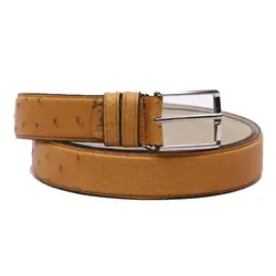 کمربند نخودی چرم شترمرغ