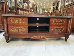 میزتلویزیون چوبی معرق مدل کاسپین طول 180