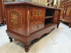 میزتلویزیون چوبی معرق مدل کاسپین طول 180