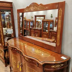 آینه کنسول معرق مدل ابرویی دو در
