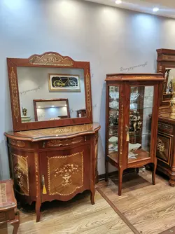 آینه کنسول معرق مدل ابرویی تک در