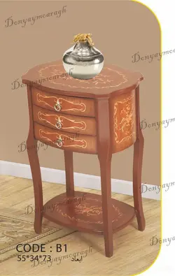 میز تلفن سه کشو مستطیل