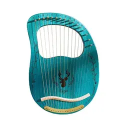 چنگ رومی برند سگا 16 تار رنگ سبزآبی