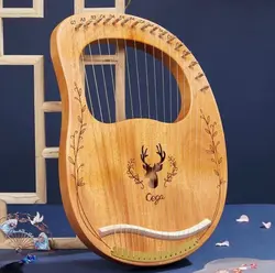 چنگ رومی برند سگا 16 تار رنگ چوب