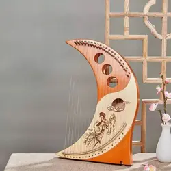 چنگ رومی 19 تار طرح ماه