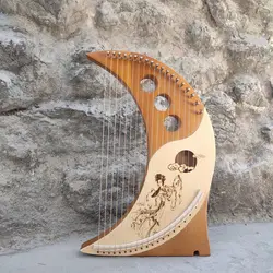 چنگ رومی 19 تار طرح ماه