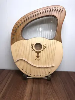 چنگ رومی برند سگا 24 تار رنگ آبی و قهوه ای